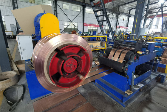 CR Copper Brass coil sheet Slitting Line Machine dopo laminatura a freddo 0.2 -2.0 X 600