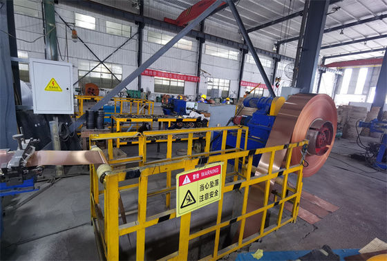 CR Copper Brass coil sheet Slitting Line Machine dopo laminatura a freddo 0.2 -2.0 X 600