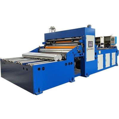 Linea di taglio longitudinale per metalli, OD bobina max 2000mm, con riavvolgitore ID 508mm, operatore 2-3, ideale per operazioni di taglio di bobine metalliche